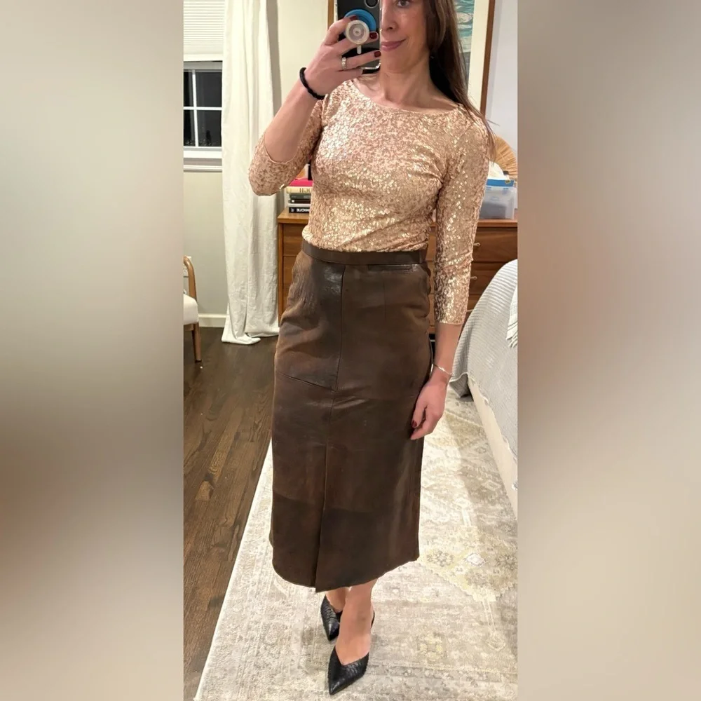 J Crew Rose Gold Sequin Tee